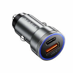 Gearix 54W PD Quick Charging Car Charger – Dual Port USB-C & USB-A Fast Car Adapter 12V-24V