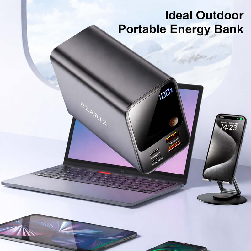 Gearix 220W 27000mAh Portable Power Bank – 100W PD Fast Charging Laptop & Multi-Device Power Bank