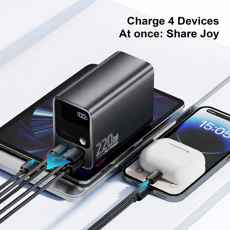 Gearix 220W 27000mAh Portable Power Bank – 100W PD Fast Charging Laptop & Multi-Device Power Bank